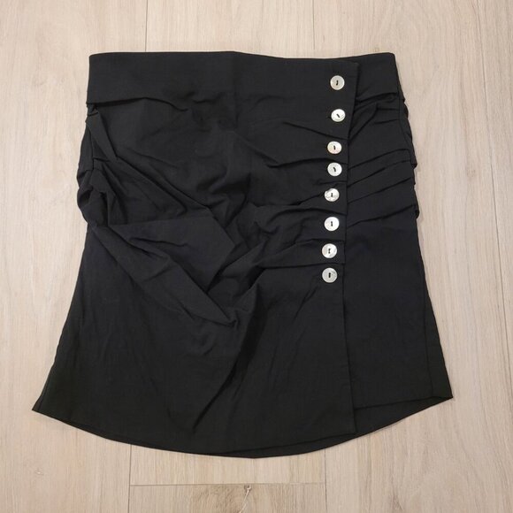 ZARA | Ruched Shell Button Skirt | Sz. M - Picture 5 of 8